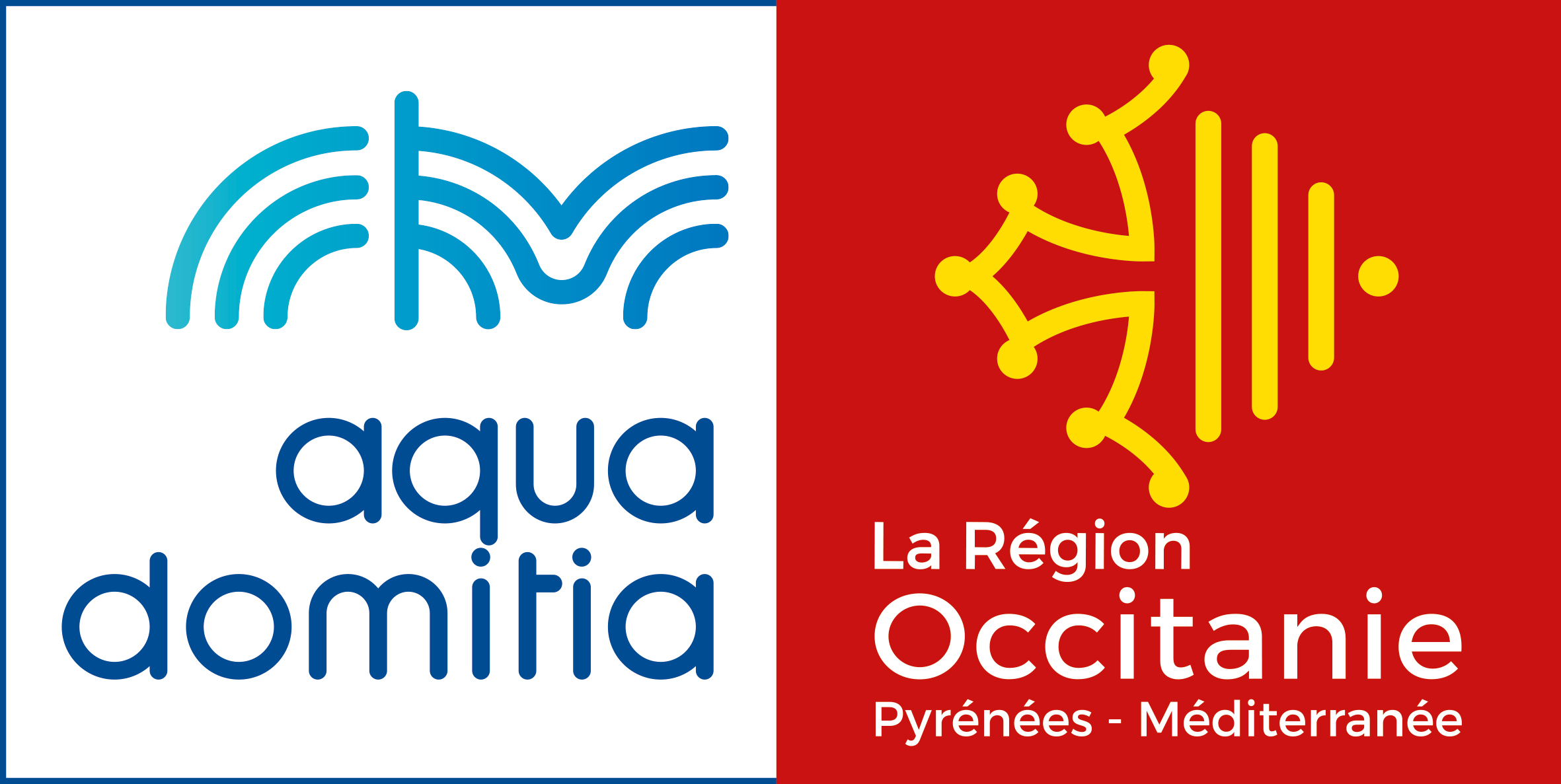 Logo Aqua Domitia et la Région Occitanie