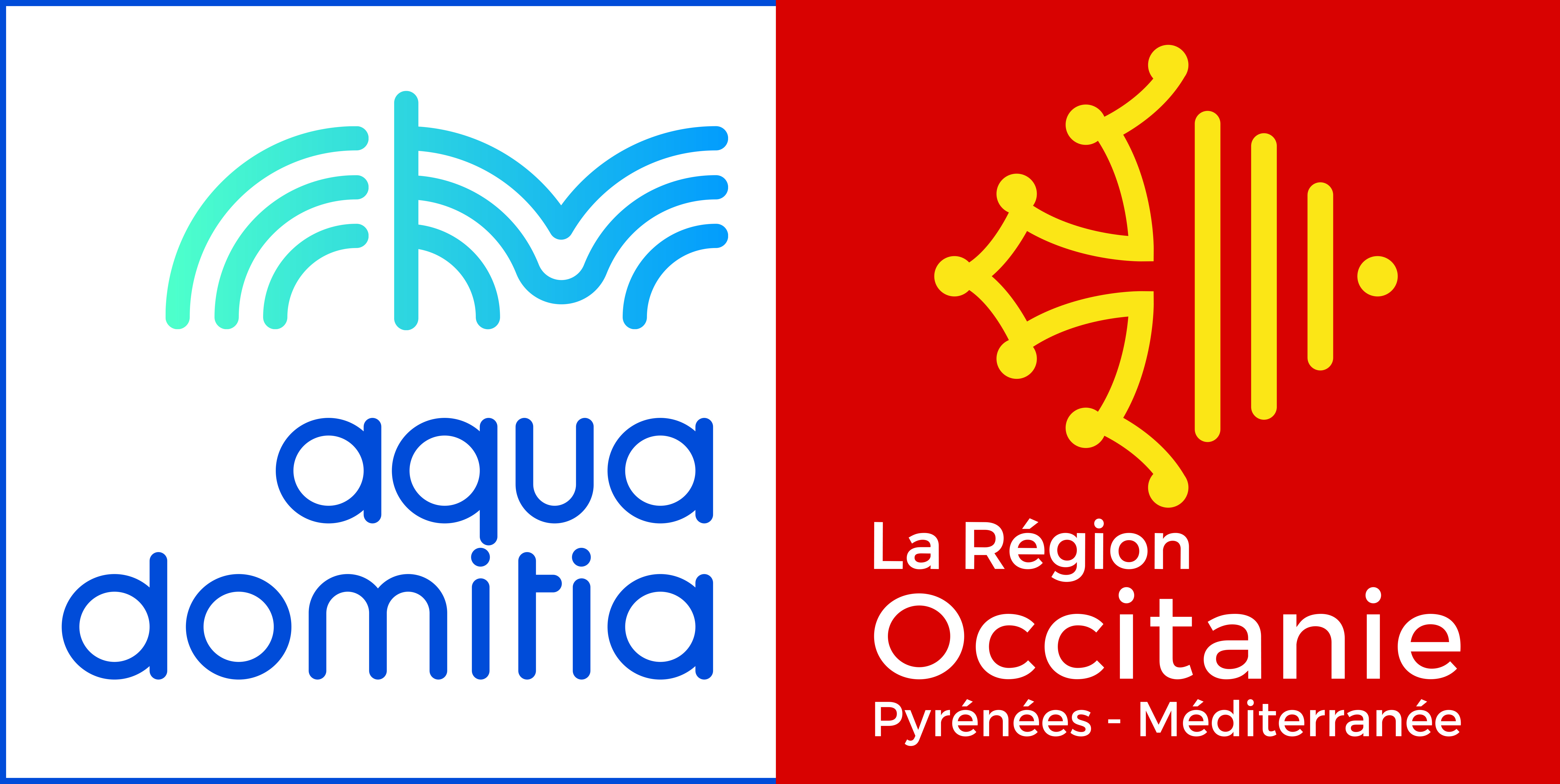 Logo Aqua Domitia Région Occitanie