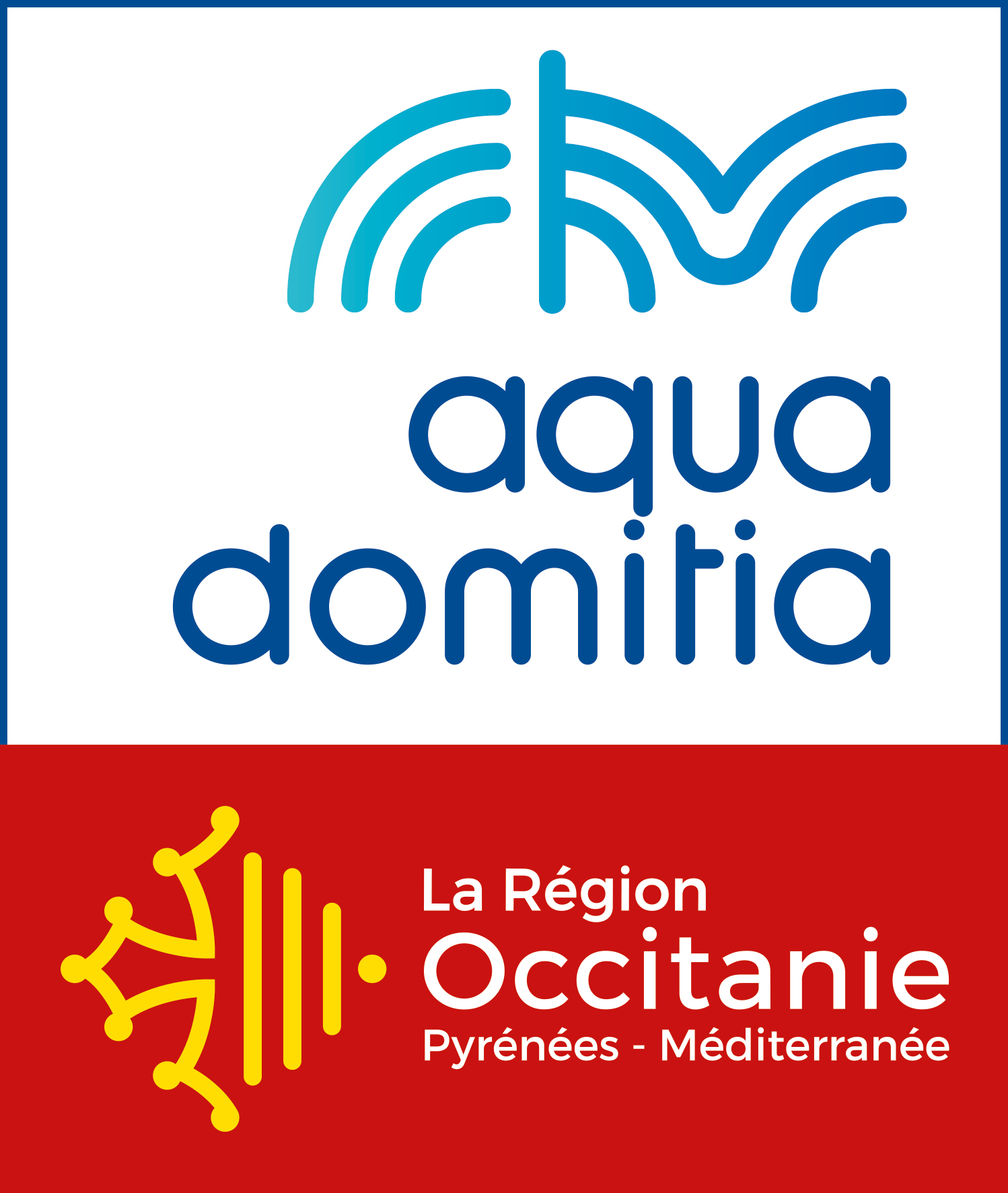Logo Aqua Domitia, la région Occitanie