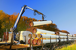 Photo : Livraison des canalisations - Maillon Littoral Audois