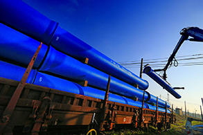 Photo : Livraison des canalisations - Maillon Littoral Audois