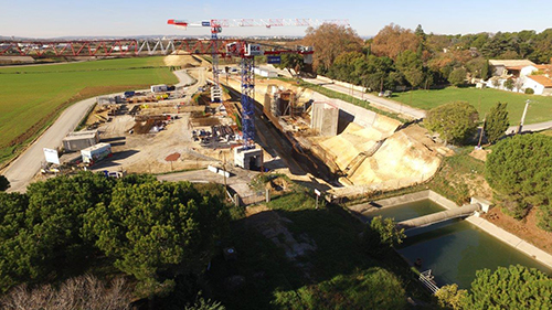 Photo : Travaux de la nouvelle station Méjanelle